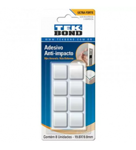 Adesivo anti impacto quadrado 19.8mm 8 und Tekbond    