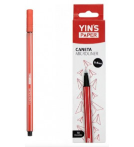 Caneta hidrográfica microliner vermelha 0.4mm Yins Paper