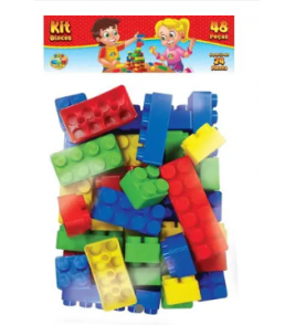Blocos para montar 48 peças em plástico Ggb Plast