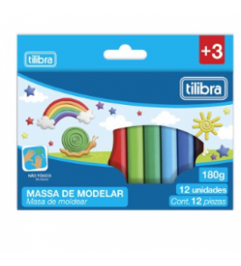 Massa de modelar com 12 180g Tilibra
