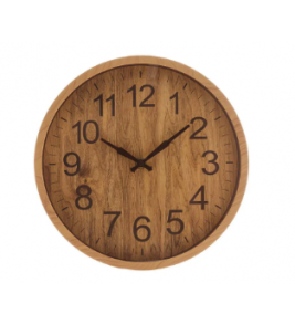 Relógio de parede wood 25cm madeira Lyor