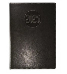 Agenda costurada executiva semanal preta 82 folhas Kit