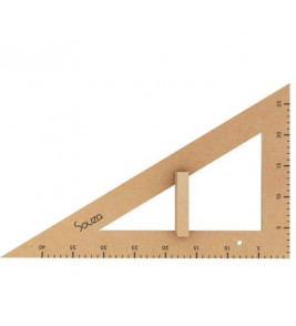 Esquadro 60 graus mdf natural Souza