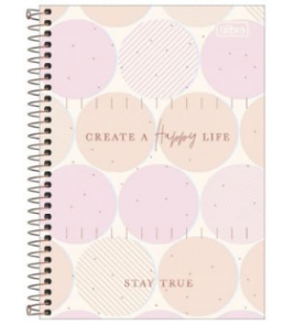 Caderno espiral capa dura 10 matérias 160 folhas soho universitário Tilibra