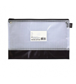 Pasta malote nylon com zíper preto e branco 352x227mm Dac