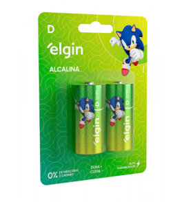 Pilha alcalina energy d grande 1.5v com 2 lr20