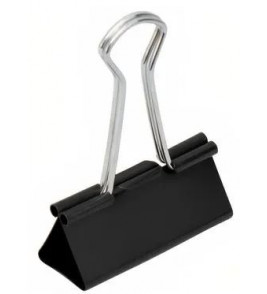 Prendedor de papel 60mm preto com hastes móveis Diversos