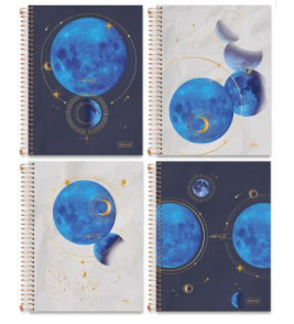 Caderno espiral capa dura 15 matérias 240 folhas met infinity Cadersil