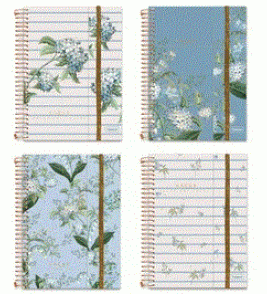 Caderno espiral capa dura 80 folhas com elástico aba natus coleg Cadersil