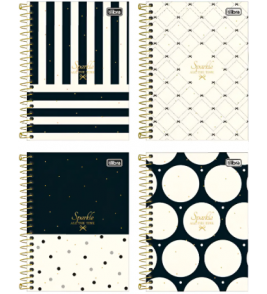 Caderno espiral capa dura 1/4 80 folhas west village Tilibra