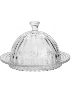 Queijeira cristal renaissance com tampa 20cm Lyor