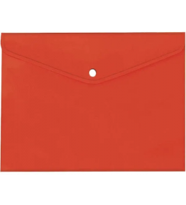 Pasta envelope a4 com botão vermelha Acp