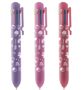 Caneta esferográfica retrátil 8 cores holic peppy 0.7mm Tris