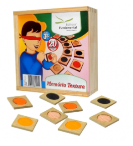 Jogo da memoria com textura 20 peças mdf Fundamental Brinquedo
