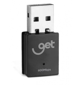 Adaptador rede usb wireless 600mbps 2.4/5ghz Get
