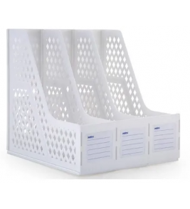 Porta revista/pasta triplo branco Maxcril/Waleu