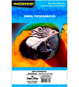 Papel a4 glossy paper 180g 210x279mm para foto Masterprint