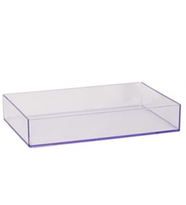 Organizador modular retangular 16.3x223.4x4.5cm cristal Maxcril/Waleu
