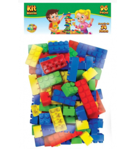 Blocos para montar 96 peças em plástico Ggb Plast