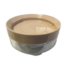 Pote redondo plástico transparente conecta com tampa 300ml Uz
