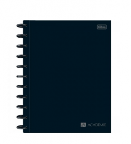 Caderno tidilisco 1 materiais 80 folhas academie preto uni  Tilibra