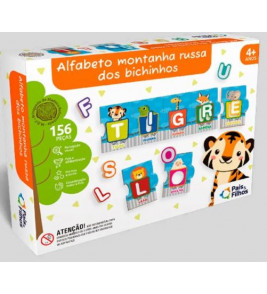 Quebra-cabeça alfabeto bichinhos 156 peças Pais e Filhos
