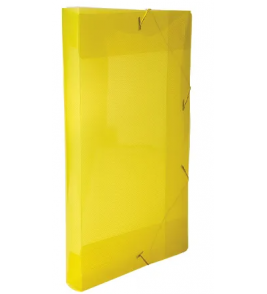 Pasta oficio 20mm com elástico amarelo line Dello