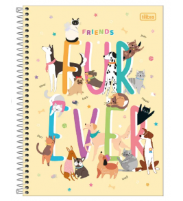 Caderno espiral capa dura universitário 16 matérias  256 folhas Hug Me Tilibra