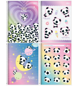 Caderno espiral capa dura universitário 16 matérias  256 folhas Lovely Friend Tilibra