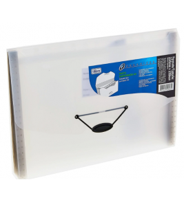 Pasta sanfonada 128074 cristal com 12 divisórias para a4 Tilibra