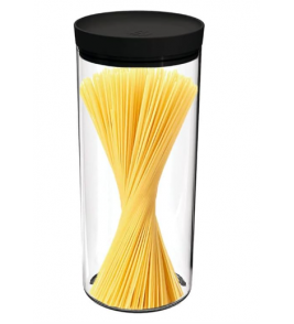 Pote redondo plástico transparente com tampa 2.5l Uz
