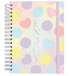 Caderno espiral capa dura 10 matérias 80 folhas smart enjoy colegi Dac