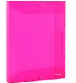 Pasta A4 40mm com elástico rosa neon A4N Plascony