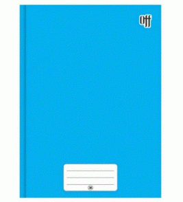 Caderno brochura capa dura 1/4 96 folhas off azul turque 3B