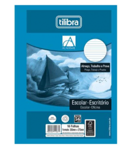 Papel pautado com 16 folhas almaco Tilibra