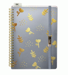 Caderno espiral capa polipropileno a5 flor 80 folhas 70gr Dac