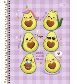Caderno espiral capa dura 1 matéria 80 folhas abacute universitário Tilibra
