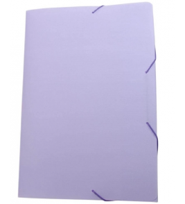 Pasta oficio fina com elástico lilás pastel Acp