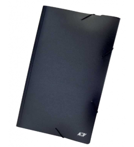 Pasta oficio fina com elástico black Acp