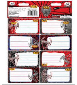 Etiqueta adesiva com 12 unidades Spider-Man Kit