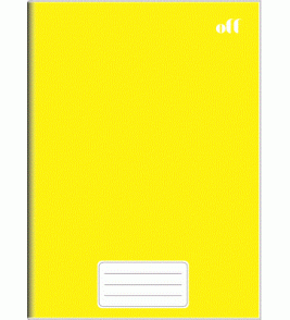 Caderno brochura capa dura 1/4 96 folhas off amarelo 3B