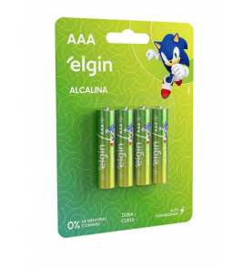 Pilha alcalina energy AAA 1.5v com 4 lr03 Elgin