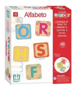 Alfabeto crescer 48 peças mdf Nig Brinquedos