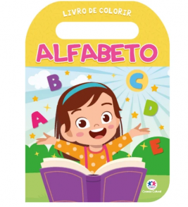 Livro para colorir com alça alfabeto Ciranda Cultural