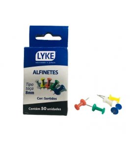 Alfinete taça mapa cores 8mm com 50 unidades Lyke