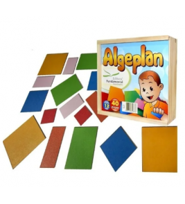 Kit álgebra 40 peças mdf Fundamental Brinquedos