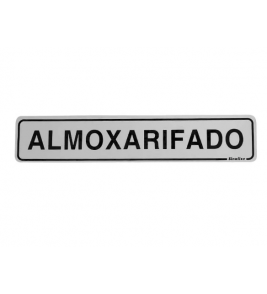 Placa sinalizadora poliestireno 5x25cm (almoxarifado) Sinalize