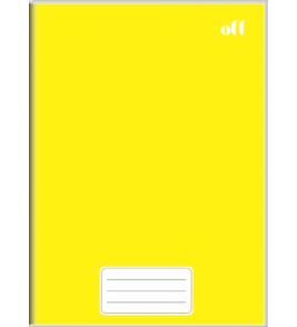 Caderno brochurão capa dura 96 folhas off amarelo universitário 3B