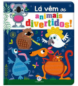 Livro para tocar e sentir lá vem os animais divertidos Ciranda Cultura 