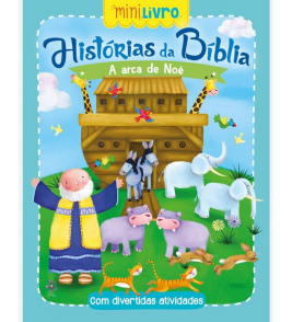 Livro história minilivro a arca de Noé 16 páginas Ciranda Cultural 